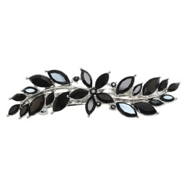 Faship Gorgeous Black Rhinestone Crystal Small Flower Hair Barrette Clip Faship Gorgeous Black Rhinestone Crystal Small Flower Hair Barrette Clip