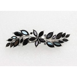 Faship Gorgeous Black Rhinestone Crystal Small Flower Hair Barrette Clip Faship Gorgeous Black Rhinestone Crystal Small Flower Hair Barrette Clip