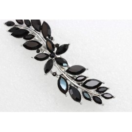 Faship Gorgeous Black Rhinestone Crystal Small Flower Hair Barrette Clip Faship Gorgeous Black Rhinestone Crystal Small Flower Hair Barrette Clip