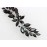 Faship Gorgeous Black Rhinestone Crystal Small Flower Hair Barrette Clip