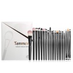 Eye Brush Set, Tenmon 20 Pieces Eyeshadow Eyeliner Blending Crease Kit Makeup Brushes Make Up Foundation Eyebrow Eyeliner Blush Cosmetic Concealer Brushes (Black)