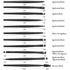 Eye Brush Set, Tenmon 20 Pieces Eyeshadow Eyeliner Blending Crease Kit Makeup Brushes Make Up Foundation Eyebrow Eyeliner Blush Cosmetic Concealer Brushes (Black)