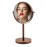OVENTE 6\'\' Tabletop Makeup Mirror with 1X/7X Magnification, 360 Swivel Design, Double-Sided Free-Standing Vanity Mirror Perfect for Dresser, Bedroom and Office Desk, Antique Bronze MNLT60ABZ1X7X