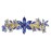 Faship Gorgeous Blue Rhinestone Crystal Floral Hair Barrette Clip