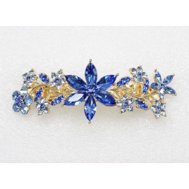 Faship Gorgeous Blue Rhinestone Crystal Floral Hair Barrette Clip Faship Gorgeous Blue Rhinestone Crystal Floral Hair Barrette Clip