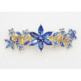 Faship Gorgeous Blue Rhinestone Crystal Floral Hair Barrette Clip Faship Gorgeous Blue Rhinestone Crystal Floral Hair Barrette Clip