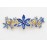 Faship Gorgeous Blue Rhinestone Crystal Floral Hair Barrette Clip