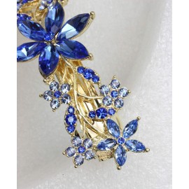 Faship Gorgeous Blue Rhinestone Crystal Floral Hair Barrette Clip Faship Gorgeous Blue Rhinestone Crystal Floral Hair Barrette Clip