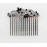 Faship Gorgeous Black Small Floral Hair Comb