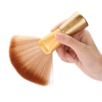 Soft Fan-Shaped Neck Duster Brush, Large Sweep Hair and Face Cleaning Brush for Salon Stylists and Barbers