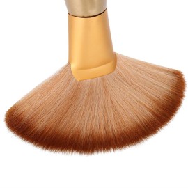Soft Fan-Shaped Neck Duster Brush, Large Sweep Hair and Face Cleaning Brush for Salon Stylists and Barbers
