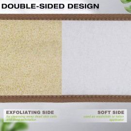 50 Inch Extra Long Natural Exfoliating Loofah Luffa Back Scrubber for Shower for Men Women, Deep Clean & Invigorate Your Skin Back Scrubber