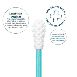 LastSwab Reusable Cotton Swabs for Ear Cleaning - The Sustainable and Sanitary Alternative to Single-Use Q Tips - Zero Waste and Easy to Clean - Comes with a Convenient Travel Case Holder - Peach LastSwab Reusable Cotton Swabs for Ear Cleaning - The Sustainable and Sanitary Alternative to Single-Use Q Tips - Zero Waste and Easy to Clean - Comes with a Convenient Travel Case Holder - Peach