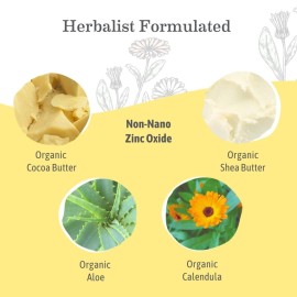 Earth Mama Lady Face Tinted Mineral Sunscreen Stick, SPF 40 Medium/Dark Tint | Contains Organic Shea & Cocoa Butter | Foundation + Concealer + Contour, Blends with Most Skin Tones