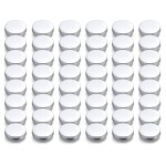 Tosnail 48 Pack 2 oz. Aluminum Round Lip Balm Tin Containers with Screw Thread Lid - Great for Spices, Candies, Tea or Gift Giving