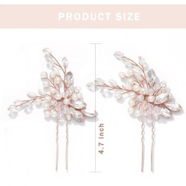 Asooll Pearl Hair Accessories Rhinestone Hair Pins Bridal Wedding Hair Clips for Women(Pack of 2)(Rose gold) Asooll Pearl Hair Accessories Rhinestone Hair Pins Bridal Wedding Hair Clips for Women(Pack of 2)(Rose gold)
