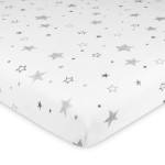 TL Care Printed 100% Cotton Knit Fitted 18 x 36 Cradle/Bassinet Sheet - Compatible with Mika Micky Bassinet, Super Stars, Soft Breathable, for Boys and Girls