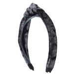 Classy Holiday Metallic Knot Headband For Girls and Women-Silver