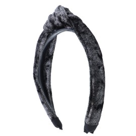 Classy Holiday Metallic Knot Headband For Girls and Women-Silver