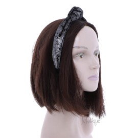 Classy Holiday Metallic Knot Headband For Girls and Women-Silver
