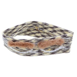 Motique Accessories Girls Stretchy Knit Headband With Eyes and Fuzzy Eyebrows-Yellow and White Motique Accessories Girls Stretchy Knit Headband With Eyes and Fuzzy Eyebrows-Yellow and White