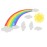 Bamsod Rainbow Kids Wall Stickers with Could and Sun Wall Decals Peel and Stick Removable Wall Stickers for Kids Nursery Bedroom Living Room 11.8\'\' x 27 \'\'