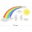 Bamsod Rainbow Kids Wall Stickers with Could and Sun Wall Decals Peel and Stick Removable Wall Stickers for Kids Nursery Bedroom Living Room 11.8\'\' x 27 \'\'