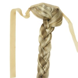 Lydell 24 Long Fishtail Braid Wrap Around Ponytail Extension Synthetic Hairpiece H16/613 Blonde Highlighted Lydell 24 Long Fishtail Braid Wrap Around Ponytail Extension Synthetic Hairpiece H16/613 Blonde Highlighted
