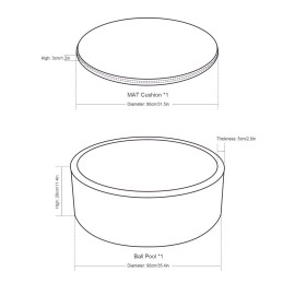 TRENDBOX Memory Foam Sponge Indoor Round Ball Pit (NO Balls) for Toddler Children (Light Pink)