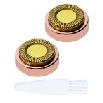 Replacement Heads for Finishing Touch Flawless Facial Hair Removal Shaver for Women, Rose Gold - Pack of 2