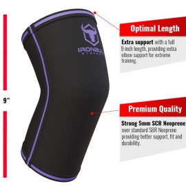 Elbow Sleeves 5mm (1 Pair) - High Performance Elbow Sleeve Support for Weightlifting, Weight Training & Powerlifting - Best Compression Straps - for Men and Women (Small, Black/Purple) Elbow Sleeves 5mm (1 Pair) - High Performance Elbow Sleeve Support for Weightlifting, Weight Training & Powerlifting - Best Compression Straps - for Men and Women (Small, Black/Purple)