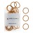 Heliums Small Hair Ties - Ginger - No Damage Mini 1 Inch Reusable 2mm Elastics for Thin Hair and Kids, Neutral Ponytail Holders - 48 Count