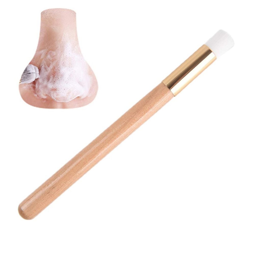 AKOAK 1 Pack Soft Nose Brush with Wooden Handle, Pore Cleanser, Acne Removing Blackhead Clean Brush Beauty Care Tool - Effectively Cleans Any Part of the Nose AKOAK 1 Pack Soft Nose Brush with Wooden Handle, Pore Cleanser, Acne Removing Blackhead Clean Brush Beauty Care Tool - Effectively Cleans Any Part of the Nose
