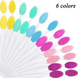 AKOAK 2 Pcs Silicone Head Double-Sided Cleaning Brush, Blackhead/Cutin/Pore Brush, Beauty and Skin Care Cleaning Tool (Orange) AKOAK 2 Pcs Silicone Head Double-Sided Cleaning Brush, Blackhead/Cutin/Pore Brush, Beauty and Skin Care Cleaning Tool (Orange)