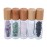 Constore 5 PCS 10ML Gemstone Roller Bottles,Refillable Roll On Bottles with Bamboo Lids Healing Crystal Chips Inside for Perfumes Aromatherapy Oils