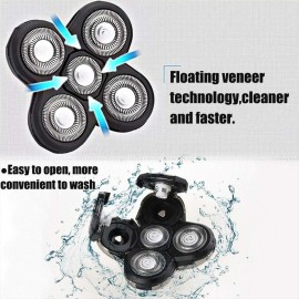 5 Head Shaver Replacement Blades for Electric Razor - Bald Shaving Tool for Head and Face