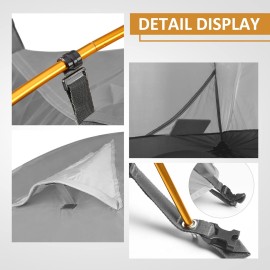 Bessport Camping Tent 1 Person Tent Waterproof Two Doors Backpacking Tent Easy Setup Lightweight for Outdoor, Hiking Mountaineering Travel