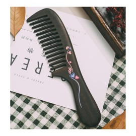 TAN MUJIANG Natural Wood Comb, Handmade Decorative women Hair Comb Tools Salon for Detangling and Styling Wet or Dry Curly, Thick, Wavy, or Straight Hair 7.1 Long Waist comb