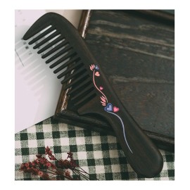 TAN MUJIANG Natural Wood Comb, Handmade Decorative women Hair Comb Tools Salon for Detangling and Styling Wet or Dry Curly, Thick, Wavy, or Straight Hair 7.1 Long Waist comb