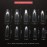 600 Pcs Full Cover Clear False Nails Oval Acrylic Home DIY Nail Art 10 Sizes
