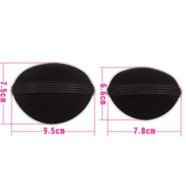 2 Pcs Black Bump It Up Sponge Volume Princess Hair Pads - Small and Large Fluffy Heightening Inserts for Half-up Hairstyles 2 Pcs Black Bump It Up Sponge Volume Princess Hair Pads - Small and Large Fluffy Heightening Inserts for Half-up Hairstyles