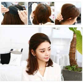 2 Pcs Black Bump It Up Sponge Volume Princess Hair Pads - Small and Large Fluffy Heightening Inserts for Half-up Hairstyles 2 Pcs Black Bump It Up Sponge Volume Princess Hair Pads - Small and Large Fluffy Heightening Inserts for Half-up Hairstyles