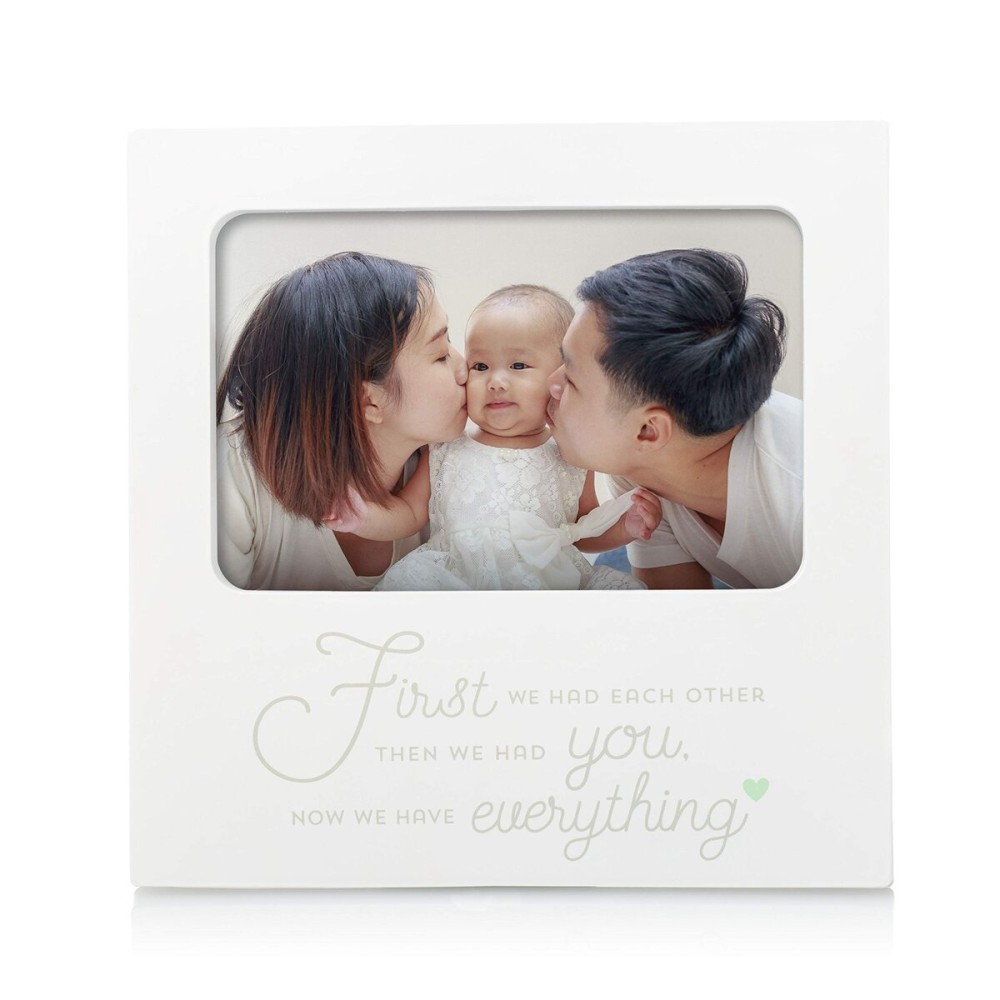 tiny ideas Family Keepsake Frame, First We Had Each Other, Then We Had You, Now We Have Everything\' Sentiment Photo Frame, Baby Gift, White