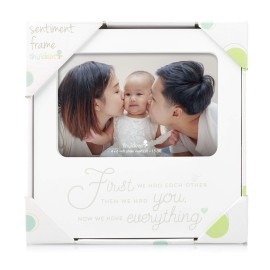 tiny ideas Family Keepsake Frame, First We Had Each Other, Then We Had You, Now We Have Everything\' Sentiment Photo Frame, Baby Gift, White