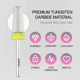PANA Nail Carbide 5 in 1 Bit - Two Way Rotate use for Both Left and Right Handed - Fast remove Acrylic or Hard Gel - 3/32 Shank - Manicure, Nail Art, Drill Machine (Extra Fine - XF, Silver) PANA Nail Carbide 5 in 1 Bit - Two Way Rotate use for Both Left and Right Handed - Fast remove Acrylic or Hard Gel - 3/32 Shank - Manicure, Nail Art, Drill Machine (Extra Fine - XF, Silver)