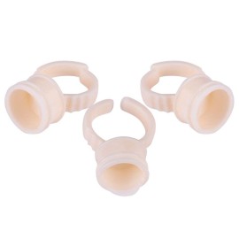 yuyte 3 Types 100 Pcs Ink Ring Silicone and Semi-Permanent, for Pigment Holder(02)