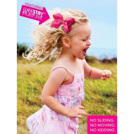 Wee Ones Girls\' Plain Wrap Classic Grosgrain Hair Bows on a WeeStay No-Slip Hair Clip, Handmade, Baby, Millennium Blue