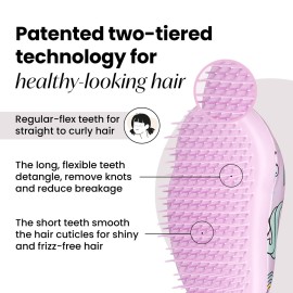 Tangle Teezer Original Detangler Brush, Dry & Wet Travel Size Mini Hair Brush, for Kids & All Hair Types, Unicorn Magic