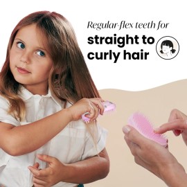 Tangle Teezer Original Detangler Brush, Dry & Wet Travel Size Mini Hair Brush, for Kids & All Hair Types, Unicorn Magic