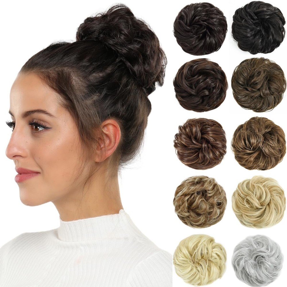 Rose bud Messy Bun Hair Pieces For Women Hair Bun Extension Updo Curly Messy Bun Scrunchie Dark Grey Rose bud Messy Bun Hair Pieces For Women Hair Bun Extension Updo Curly Messy Bun Scrunchie Dark Grey